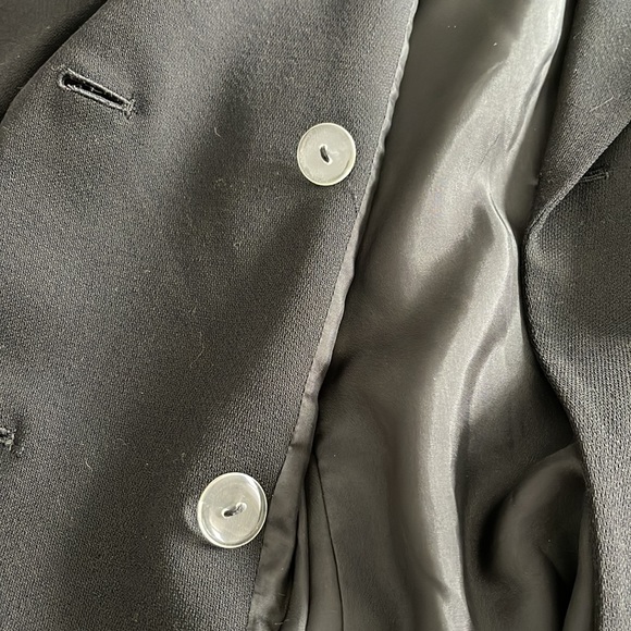 Vintage JMcLaughlin long black double breasted wool blazer - Picture 8 of 10